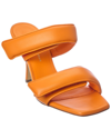 Shop Gia Borghini Gia Couture X Pernille Teisbaek Perni 03 Leather Sandal In Orange