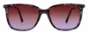 SUZY LEVIAN WOMEN'S PURPLE TORTOISE SQUARE LENS SILVER ACCENT SUNGLASSES