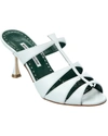 Manolo Blahnik Nooramu 70 Leather Sandal In White