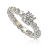 Suzy Levian Sterling Silver Round Cut Cubic Zirconia Bridal Eternity Band In White