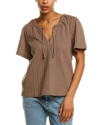 MADEWELL Madewell Pointelle Tie-Neck Tunic Top