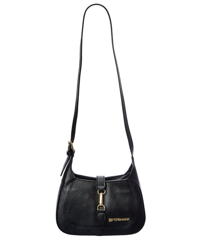 Persaman New York Sydney Leather Shoulder Bag In Black