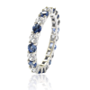 Suzy Levian Sterling Silver 2 Ct. Tw. Sapphire With Diamond Accent In Blue