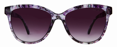 Suzy Levian Women's Purple Tortoise Square Lens Sunglasses In Pink