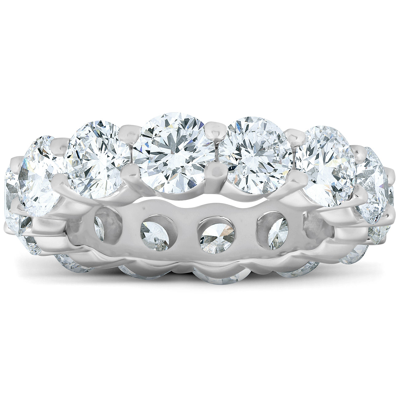 Pompeii3 6 3/4 Ct Diamond Eternity Womens Wedding Ring 14k White Gold In Silver