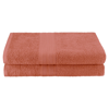 Superior Eco-friendly 100%  Cotton Ring-spun 2-piece Bath Sheet Set In Pink