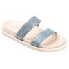 Journee Collection Stellina Double Strap Sandal In Blue