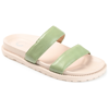 Journee Collection Stellina Double Strap Sandal In Olive