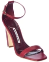 MANOLO BLAHNIK RESSATA 105 LEATHER SANDAL