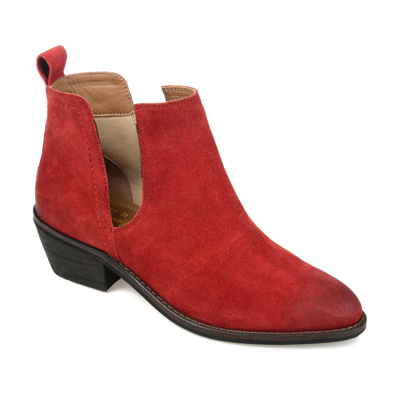 Journee Signature Women's Brigitte Cutout Bootie Women's Shoes In Red