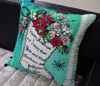 Vibhsa Hand Illustrated Christmas Holiday Pillow In Multi