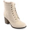 Journee Collection Women's Baylor Lace-up Booties Women's Shoes In White