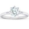 Pompeii3 1.05 Ct Diamond Engagement Ring Vintage Accent 14k White Gold 8 Prong In White