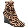 Journee Collection Hepburn Wedge Bootie In Brown