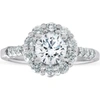 Pompeii3 2 3/4 Ct Round Diamond Halo Engagement Ring 14k White Gold In Silver