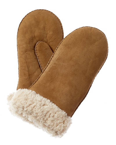 Isabel Marant Mulfi Shearling-lined Mittens In Brown