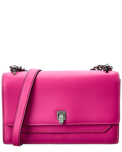 Valextra Spritz Medium Leather Shoulder Bag In Pink
