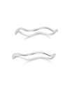 Sterling Forever Sterling Silver Wave Ring Set Of 2 In White
