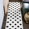 Jonathan Y Pere Modern Charcoal Dot Shag Area Rug In White