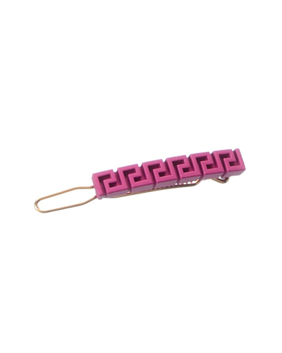 Versace Greca Detail Matte Effect Hair Clip In Pink