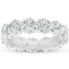 Pompeii3 2 3/4 Ct Diamond Eternity Ring Womens Wedding Anniversary Band In Silver