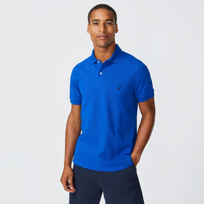 Nautica Mens Slim Fit Deck Polo In Blue