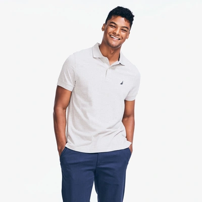 Nautica Mens Slim Fit Deck Polo In White