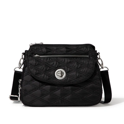 Baggallini Calais Travel Crossbody Bag In Midnight Blossom - Polyester