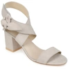 Journee Signature Signature Women's Genuine Leather Tru Comfort Foam Hether Pump In Beige