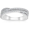 Pompeii3 3/4ct Diamond Multi Row Wide Right Hand Ring 10k White Or Yellow Gold In White