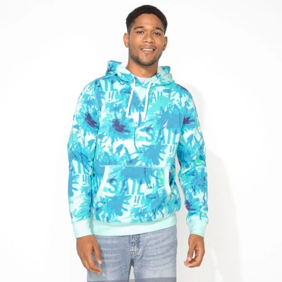 Nautica Mens Big & Tall Graphic Pullover Hoodie In Blue