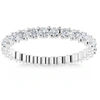Pompeii3 3/4ct Diamond Eternity Ring 14k White Gold U Prong In Silver