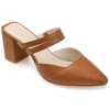 Journee Signature Signature Women's Genuine Leather Tru Comfort Foam Kaitlynn Pump In Brown
