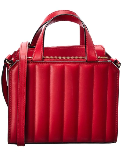 Valextra Passepartout Mini Leather Tote In Red