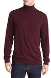 Nordstrom Washable Merino Wool Turtleneck In Burgundy Stem