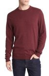 Nordstrom Cotton & Cashmere Crewneck Sweater In Burgundy Brick