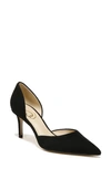 Sam Edelman Victoria Pointed Toe Pump Black Leather In Black