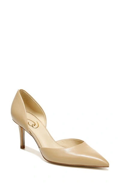 Sam Edelman Viv Pointed Toe D'orsay Pump In Beige
