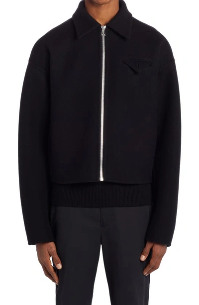 Bottega Veneta Double Face Wool & Cashmere Jacket In Black