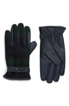 Barbour Newbrough Gloves In Black Watch