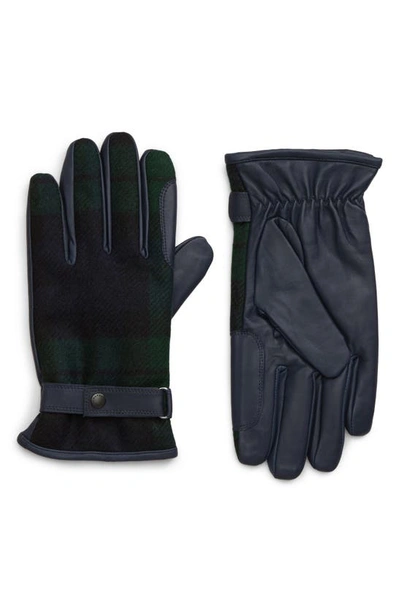 Barbour Newbrough Gloves In Black Watch