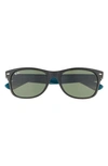 Ray Ban Iconic New Wayfarer 55mm Sunglasses In Black/ Green