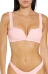 L*space Lee Lee Ribbed Bikini Top In Crystal Pink