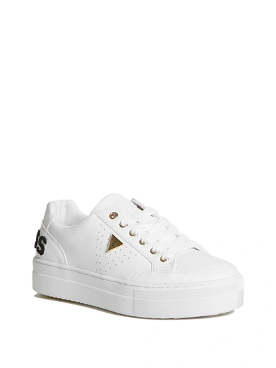 Guess Factory Varsity Low Top In White