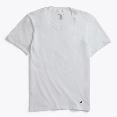 Nautica Mens Crewneck T-shirts, 5-pack In White