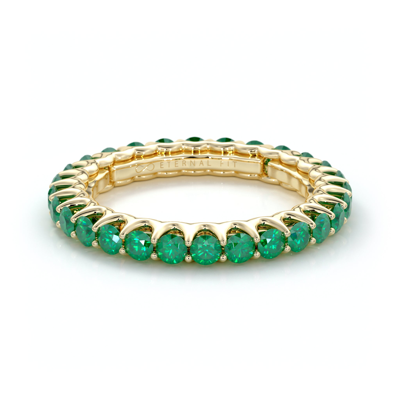 The Eternal Fit 14k 1.43 Ct. Tw. Emerald Eternity Ring In Green