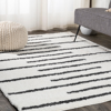 JONATHAN Y Alaro Berber Stripe Shag Area Rug