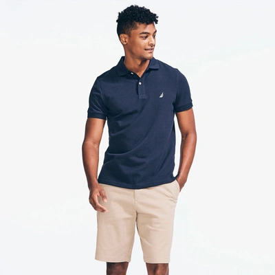 Nautica Mens Slim Fit Deck  Polo In Blue