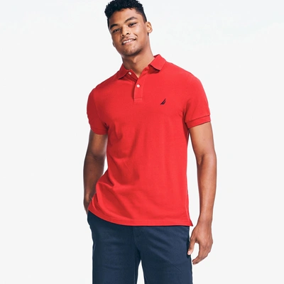 NAUTICA MENS SLIM FIT DECK POLO