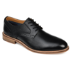 Thomas & Vine Men's Clayton Wide Width Plain Toe Brogue Derby Shoe In Black